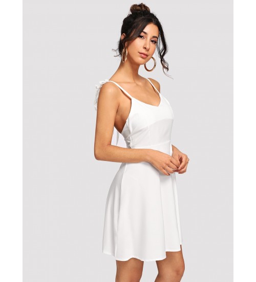 Contrast Wing Back Cami Dress