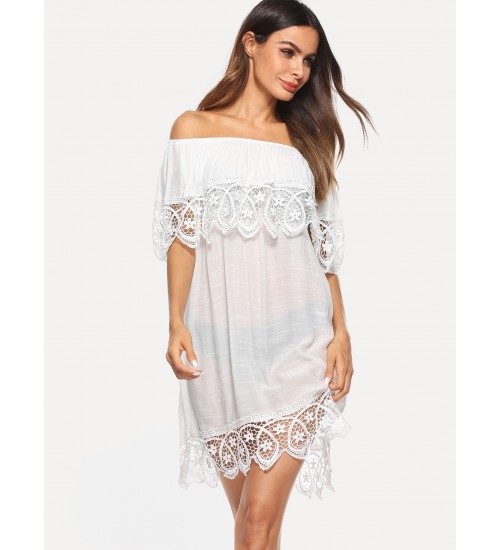 Lace Hem Tunic Dress