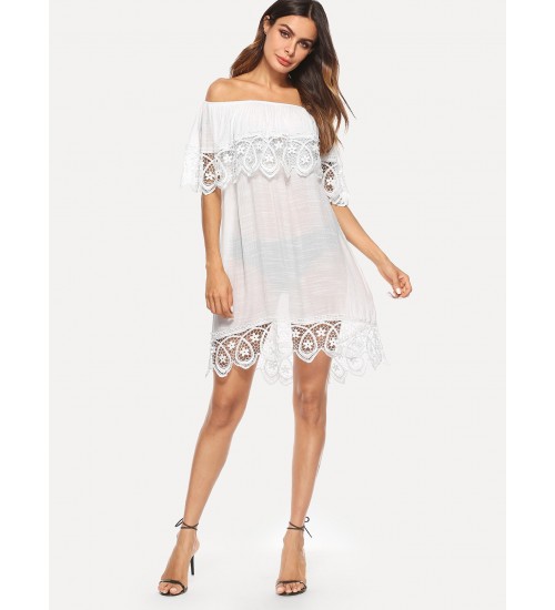 Lace Hem Tunic Dress