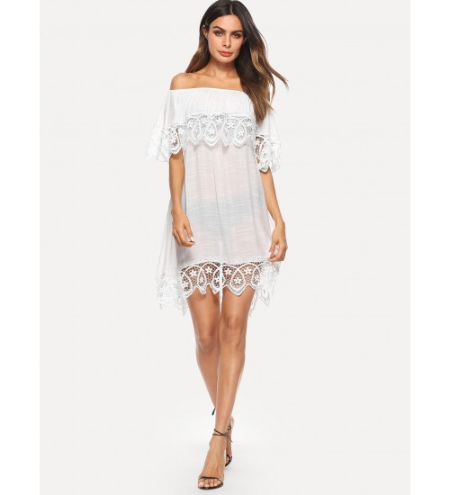 Lace Hem Tunic Dress