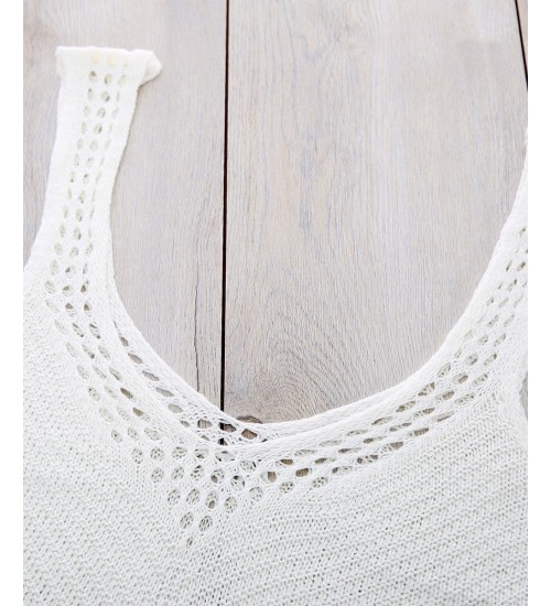 Solid Crochet Tank Dress