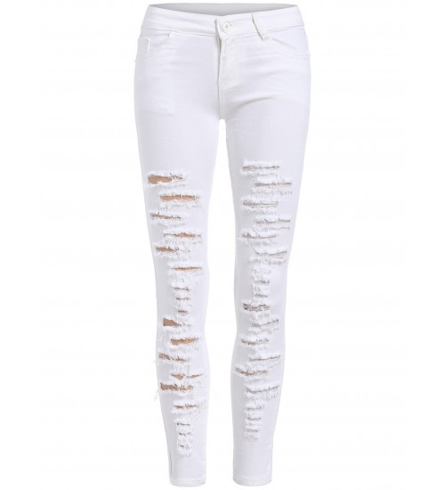 Distressed Ankle Jeans