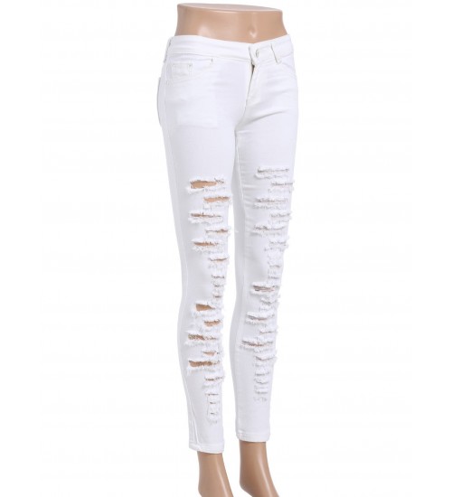 Distressed Ankle Jeans