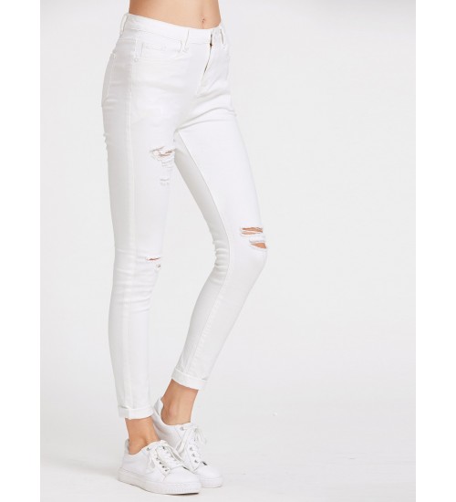 5 Pocket Ripped Skinny Jeans