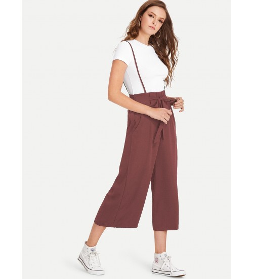 Front Pocket Side Pinafore Pants