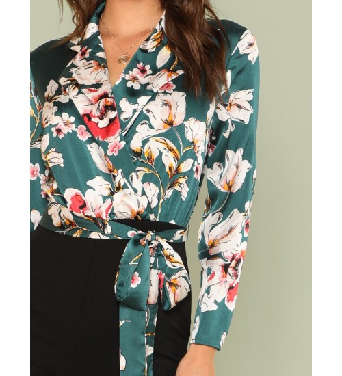 Floral Wrap Jumpsuit