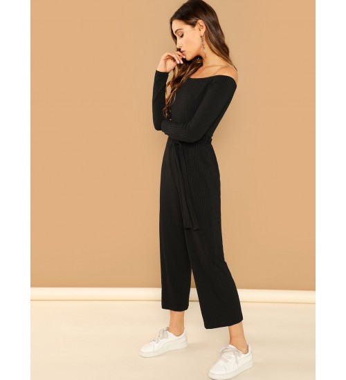 Tie Waist Wide Leg Jumpsuit