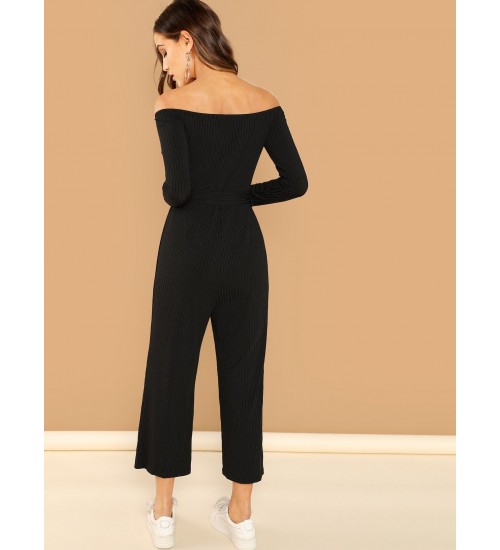 Tie Waist Wide Leg Jumpsuit