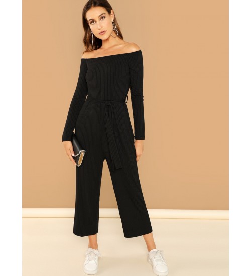 Tie Waist Wide Leg Jumpsuit