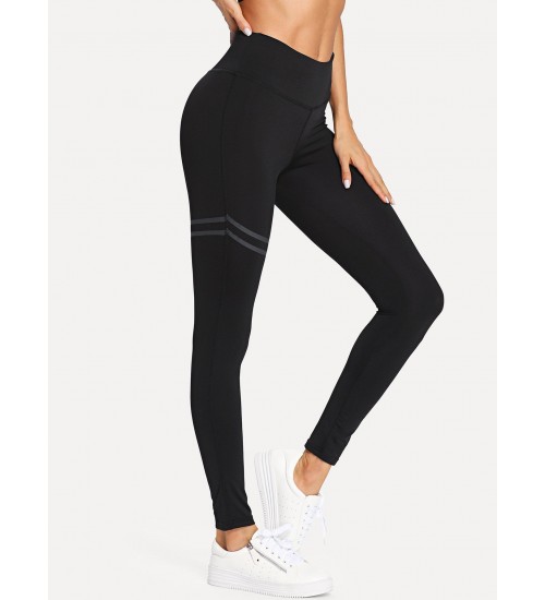 Contrast Stripe Yoga Leggings