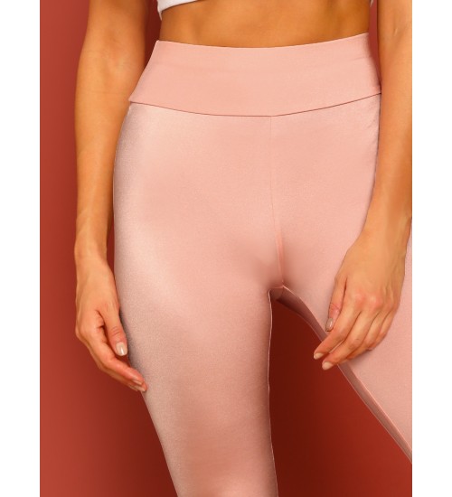 Wide Waistband Hem Leggings