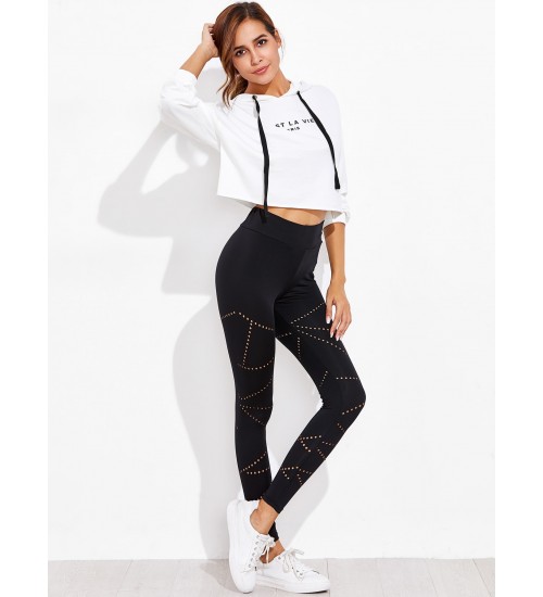 Active Eyelet Detail Leggings