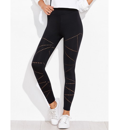 Active Eyelet Detail Leggings