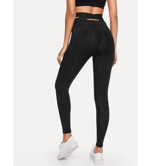 Waist Solid Leggings