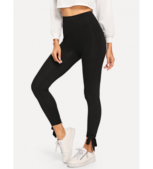 High Waist Solid Leggings