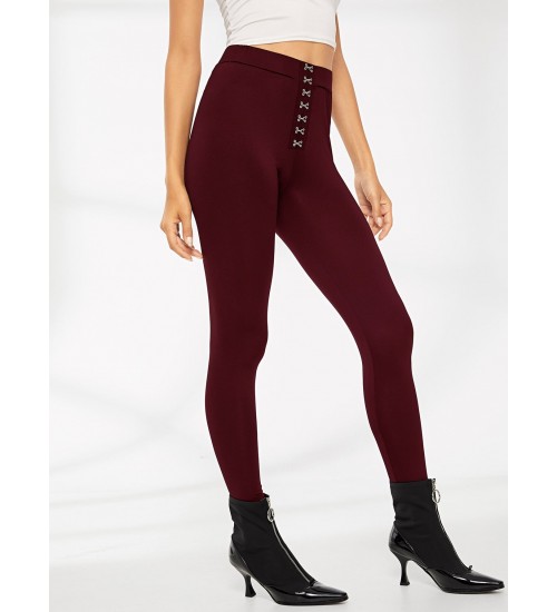 Hook and Eye Solid Leggings