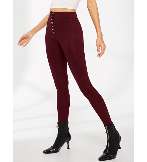 Hook and Eye Solid Leggings