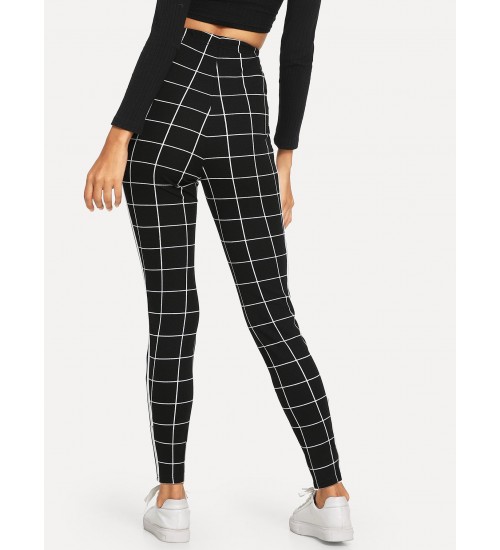 Striped Side Grid Leggings