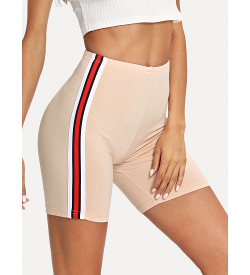 Striped Tape Side Cycling Shorts