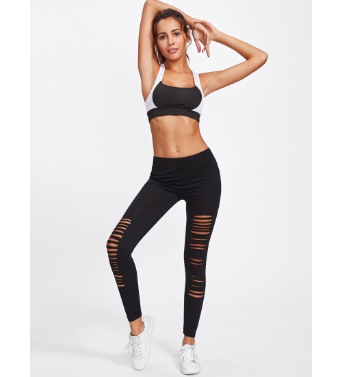 Active Ladder Ripped Gym Leggings