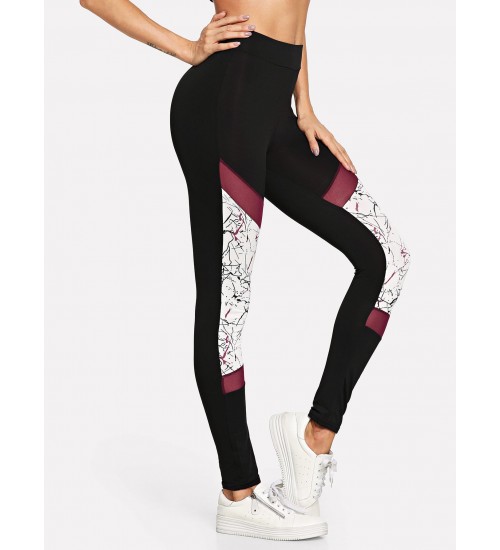 Graphic Print Skinny Leggings