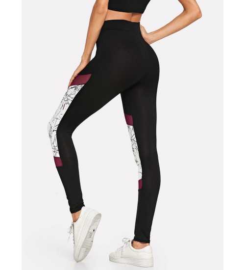 Graphic Print Skinny Leggings